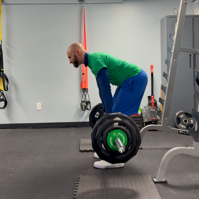 Barbell RDL Green & Blue