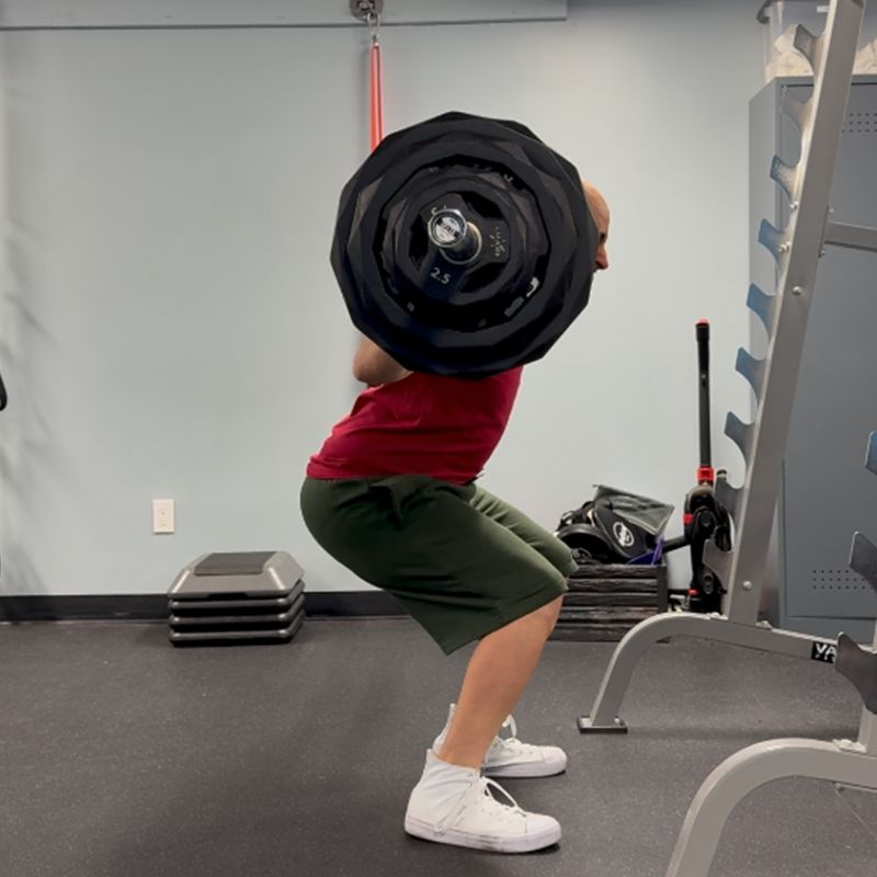 jamal Habib Barbell squat green and red