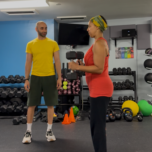 Client doing DB Hammer Curl